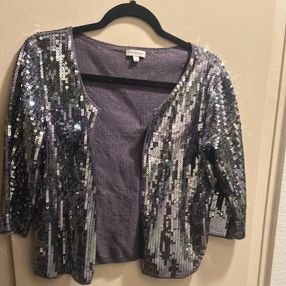 Boston Proper Sweaters - 🎉HOST PICK🎉Boston Proper Open Front Sequin Cardigan